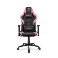 Silla Gamer Cougar ARMOR ELITE EVA negro y rosado de cuero P